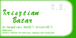 krisztian batar business card